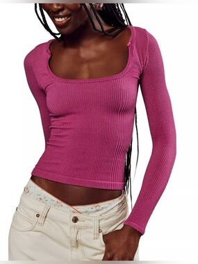 Free People Women's Clean Slate Seamless Layering Top Size M/L